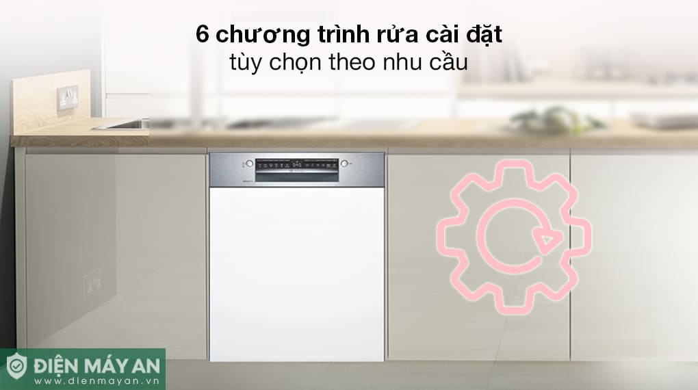 Máy rửa bát bán âm Bosch Serie 4 SMI4HCS48E